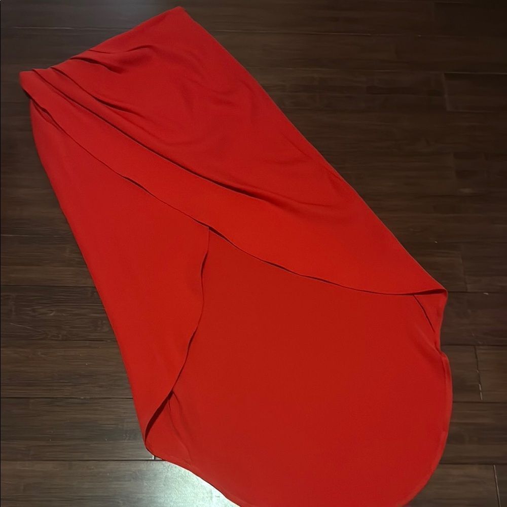 Superdown Red Asymmetrical Skirt Medium - BRAND NEW - Side Zip - Open Front Slit